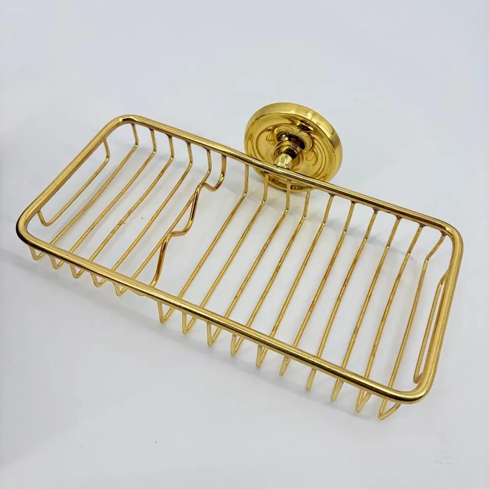 Vtg 1985 Smedbo Villa Solid Brass Soap Basket Bathroom Sweden NOS Wall Art V 272